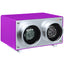 MOZSLY® Double Watch Winder - Purple Leather -- Mozsly