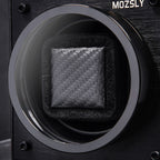 MOZSLY® Black Knight Single Watch Winder -Black Carbon Brazed Piano Paint -- MOZSLY