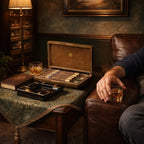 MOZSLY Portable Walnut Wood Cigar Box -- MOZSLY