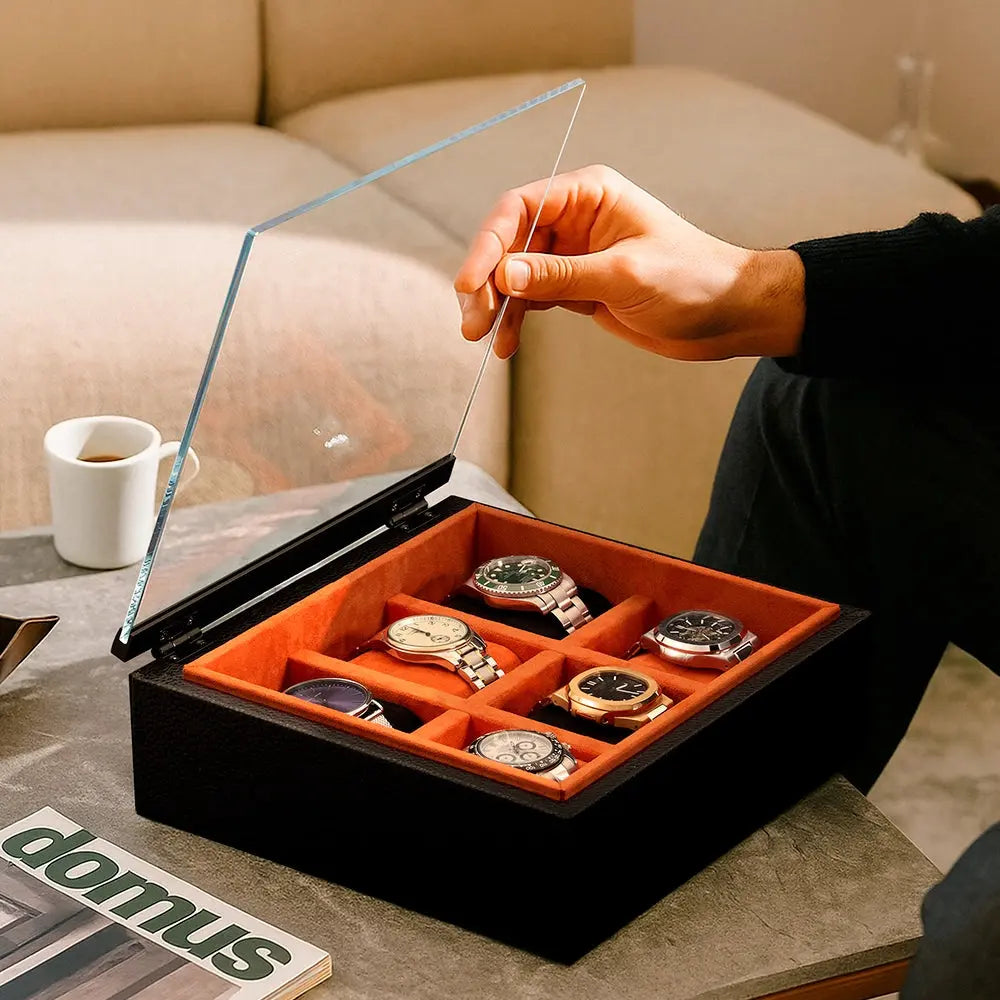 MOZSLY Luxury 6 Watch Display Box-The Architect · LUX_08