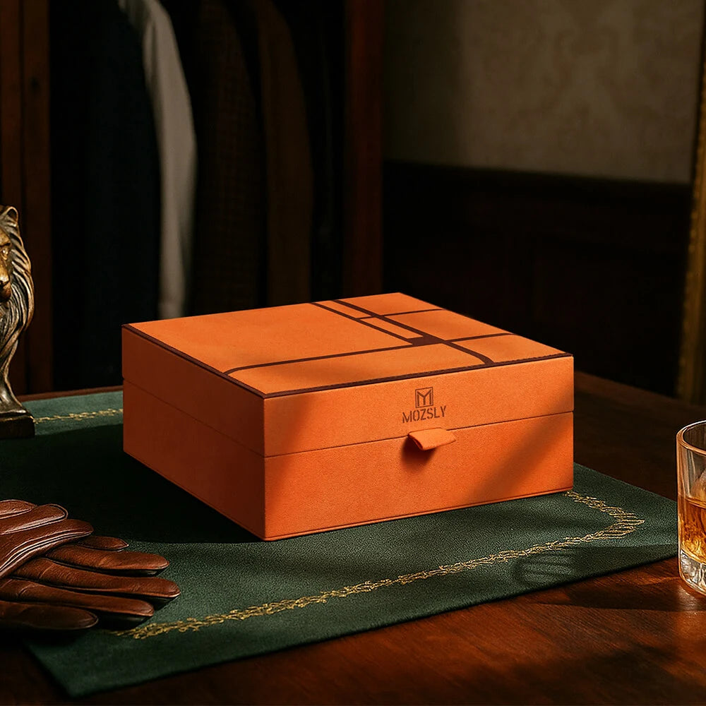 MOZSLY Luxury 6 Watch Storage Box – Seville Glow Orange (Artist’s Series) Secondary image