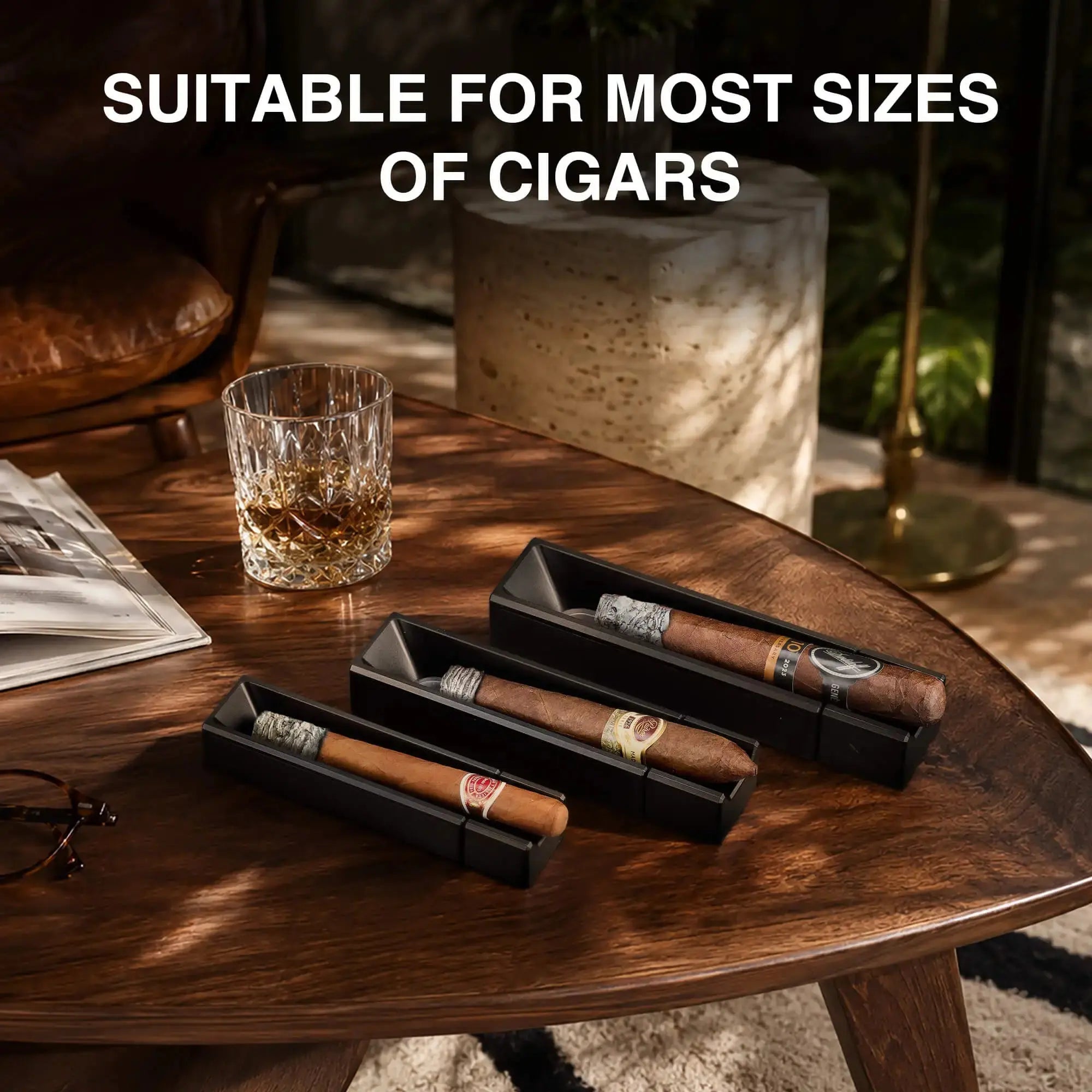 MOZSLY Park It Portable Aluminum Cigar Ashtray-Black_08