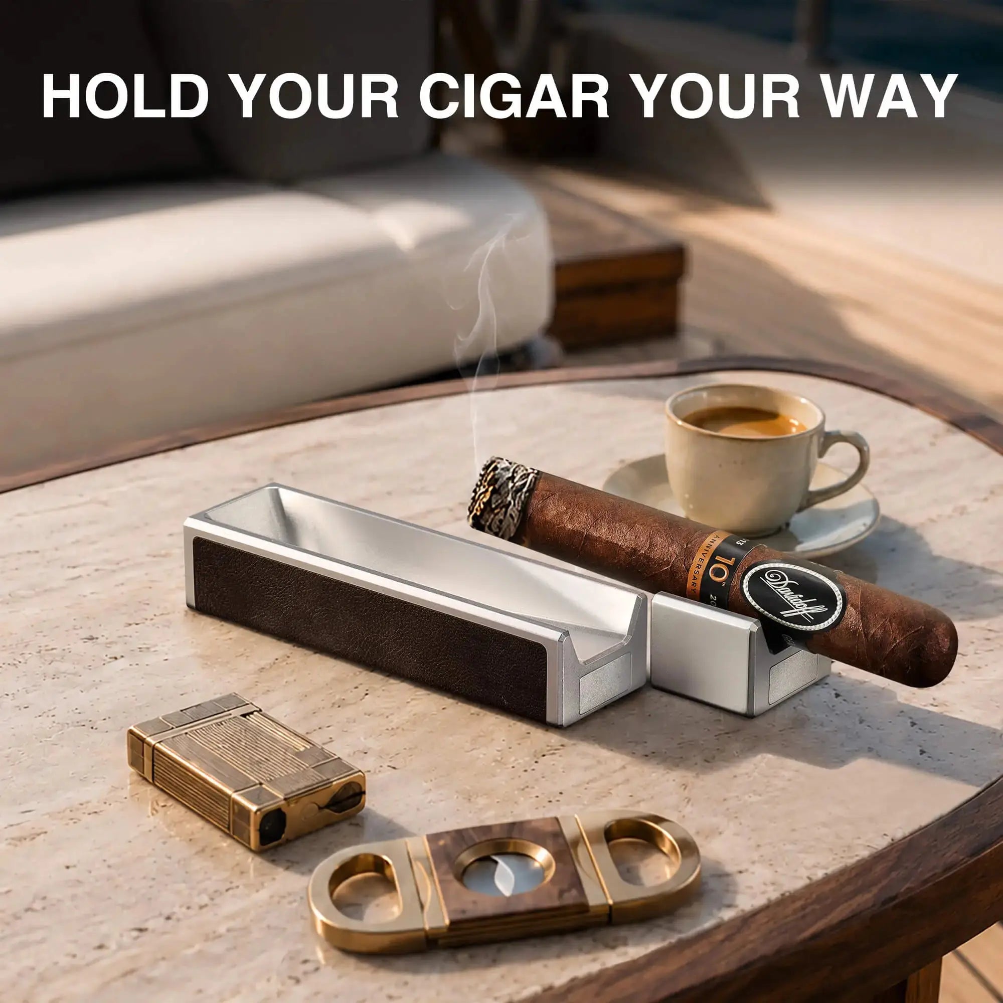 MOZSLY Park It Portable Aluminum Cigar Ashtray-Silver_03