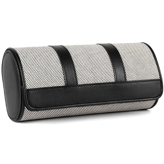 MOZSLY Travel Watch Roll for 3 Watches-Elegant Black-White -Watch Roll- Mozsly