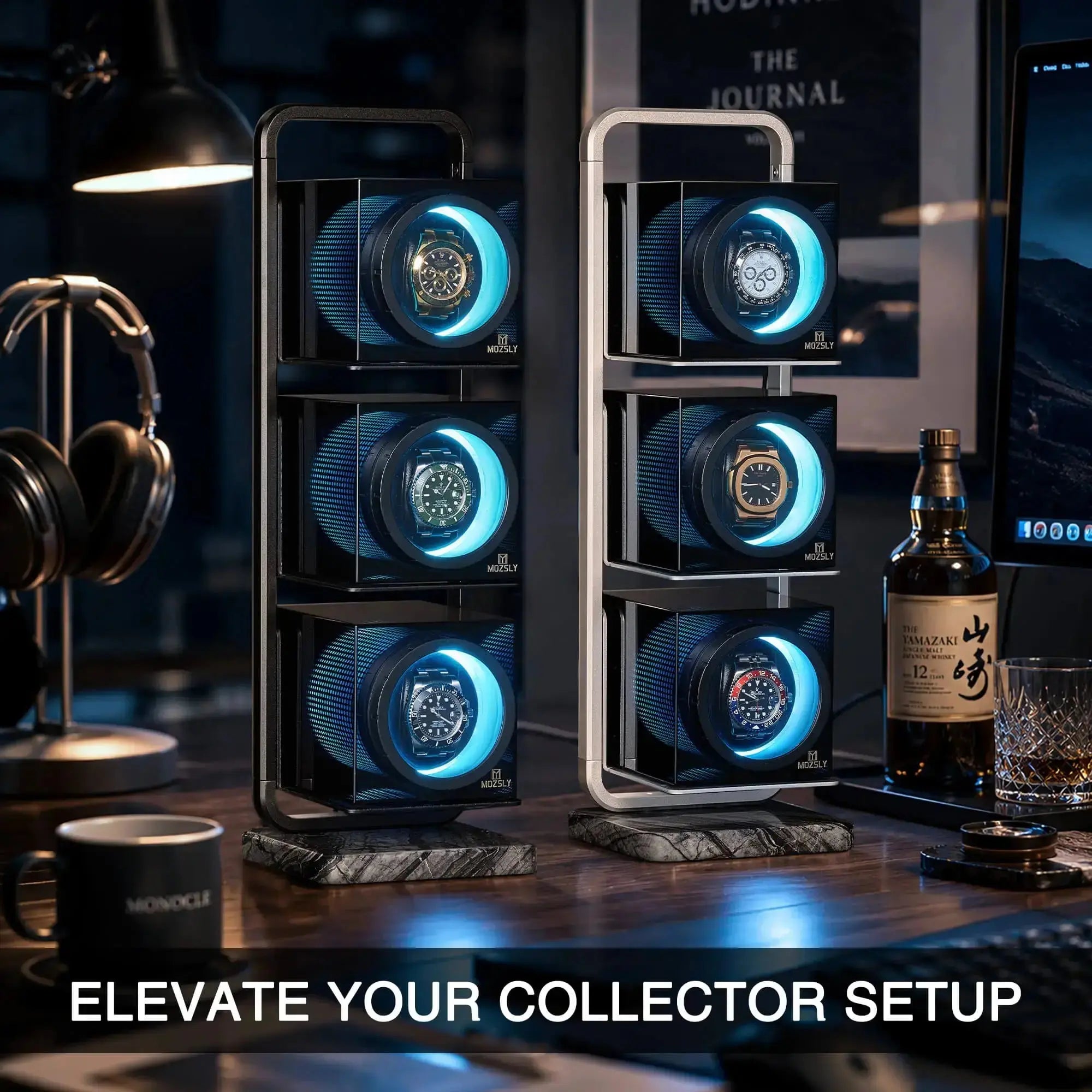 MOZSLY Display Stand for Single Watch Winder- Lineup MOZSLY