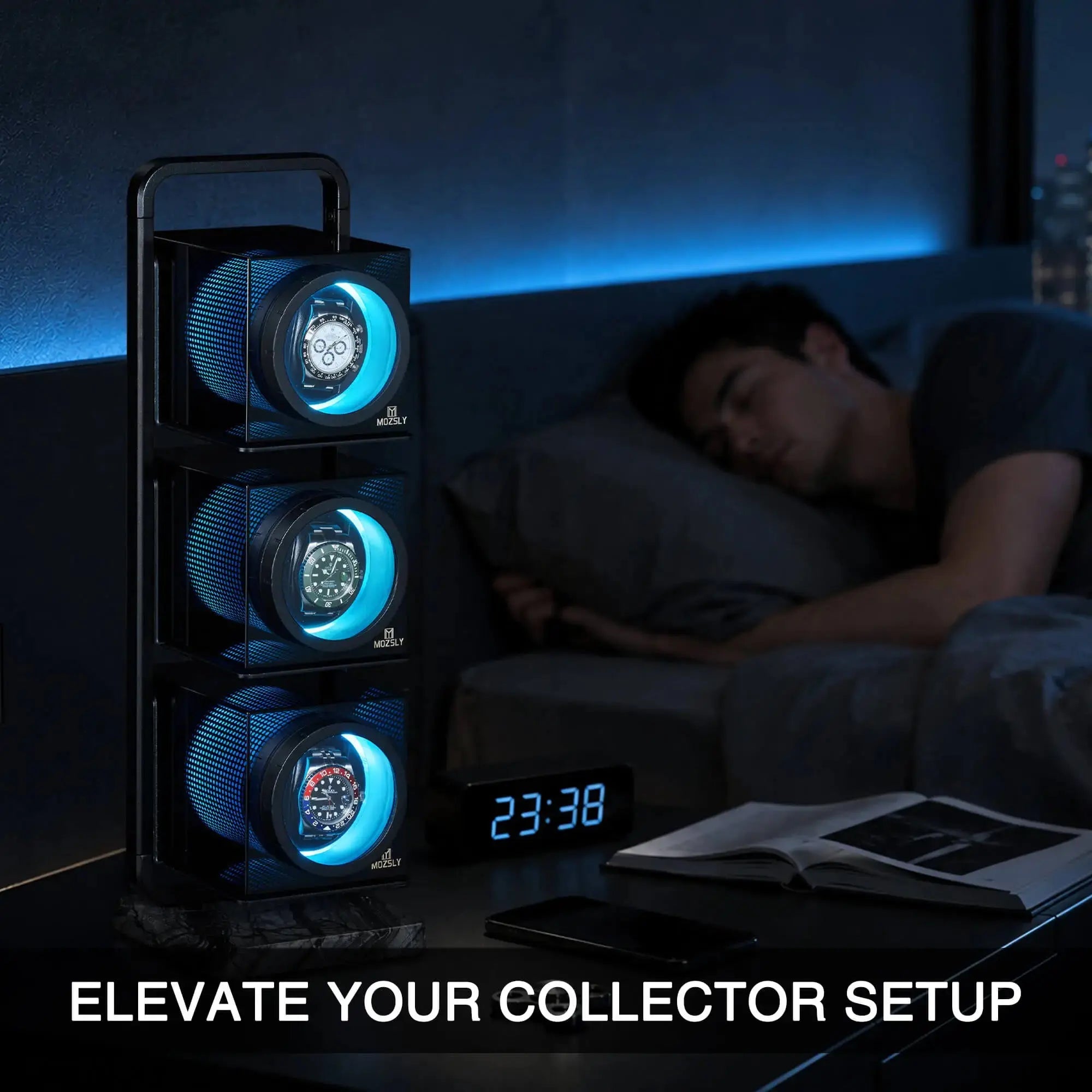 MOZSLY Display Stand for Single Watch Winder- Lineup