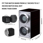 MOZSLY® Double Watch Winder - Red Wood Box Piano Paint -- MOZSLY