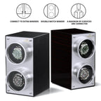 MOZSLY® Double Watch Winder - Red Wood Box Piano Paint -- MOZSLY