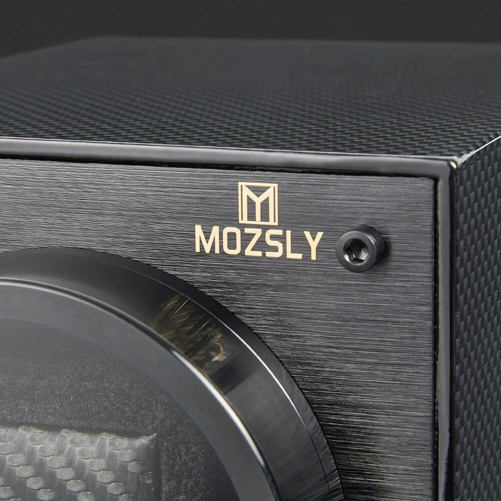 MOZSLY® Black Knight Double Watch Winder -Black Carbon Brazed Piano Paint_03