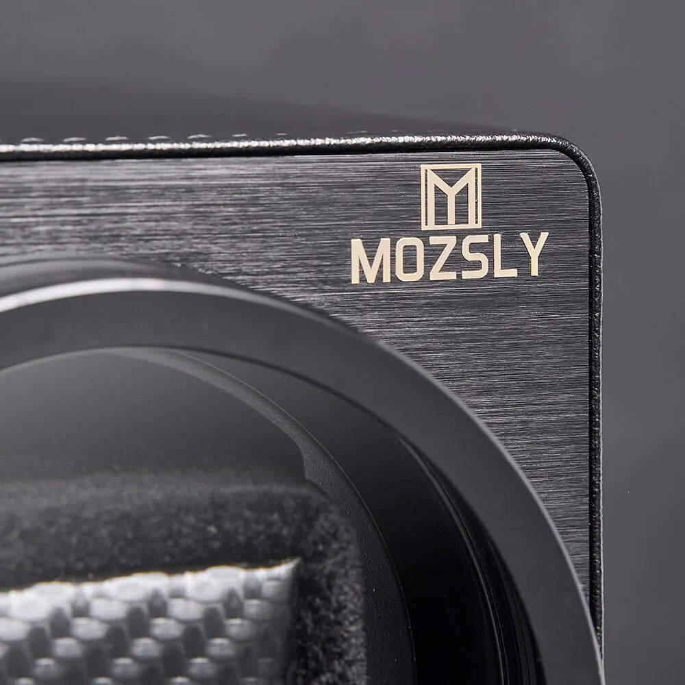 MOZSLY® Black Knight Single Watch Winder - Black Leather -- MOZSLY