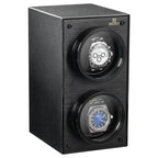 MOZSLY® Black Knight Double Watch Winder -Black Carbon Brazed Piano Paint -- MOZSLY