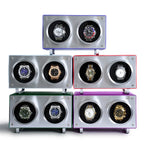 MOZSLY® Double Watch Winder - Green Leather -- Mozsly