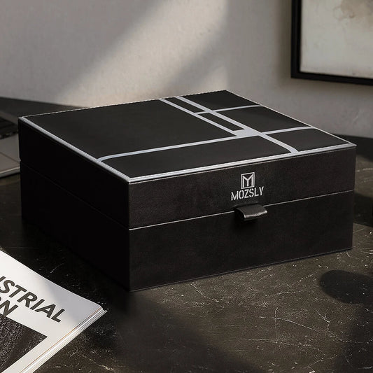 MOZSLY Luxury 6 Watch Storage Box – Berlin Obsidian Black (Artist’s Series)_06