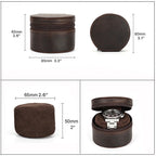 Single Genuine Leather Luxury Portable Watch Travel Roll-2
