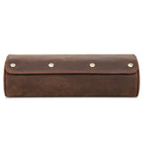 brown leather watch roll